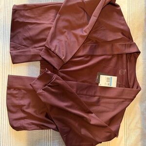 Women’s Nike Zenvy Dri-Fit Burgundy Crush Open Front top